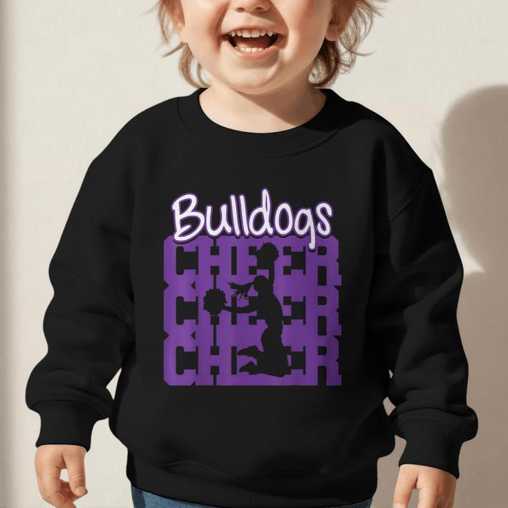 Bulldogs Cheer Back To School Cheerleading Spirit P Graphic Toddler Sweatshirt Bulldogs Cheer Back To School Cheerleading Spirit P Graphic Toddler Sweatshirt