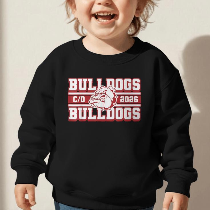 Bulldogs Class Of 2026 Back To School Senior Spirit M Graphic Toddler Sweatshirt