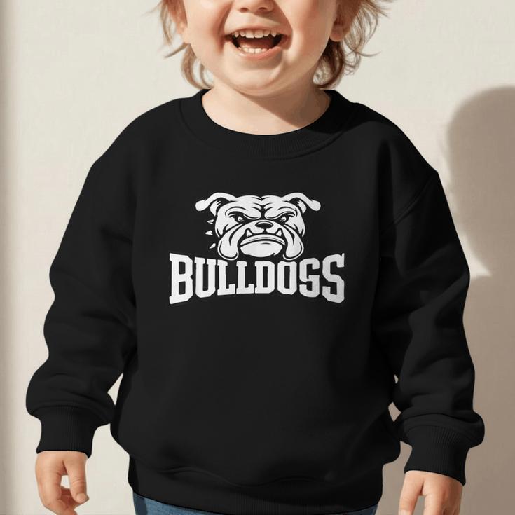 Bulldogs Mascot Back To School Team Spirit Graphic Toddler Sweatshirt Bulldogs Mascot Back To School Team Spirit Graphic Toddler Sweatshirt