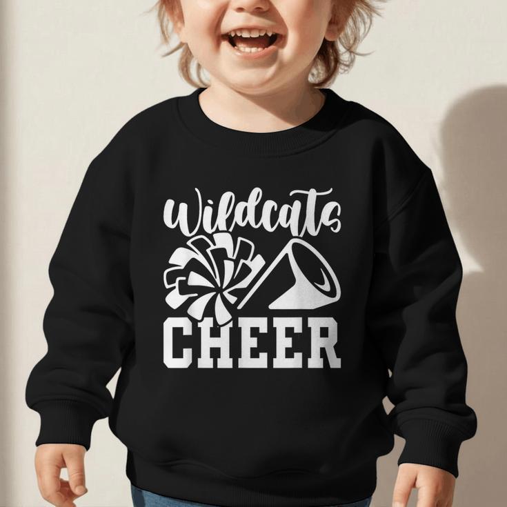 Cheer Wildcats Back To School Spirit Graphic Toddler Sweatshirt
