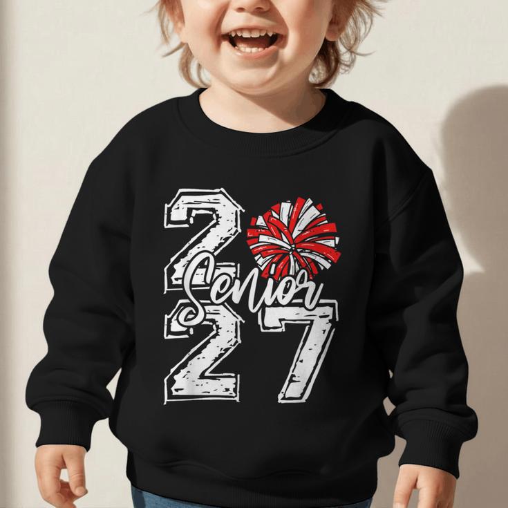 Class Of 2027 Cheer Red Senior 2027 Back To School Graphic Toddler Sweatshirt Class Of 2027 Cheer Red Senior 2027 Back To School Graphic Toddler Sweatshirt