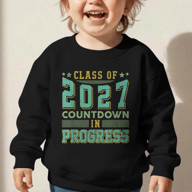 Class Of 2027 Countdown In Progress Fun Back To School Retro Graphic Toddler Sweatshirt Class Of 2027 Countdown In Progress Fun Back To School Retro Graphic Toddler Sweatshirt