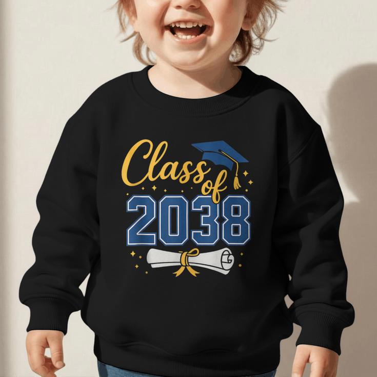 Class Of 2038 Grow With Me Kindergarten Back To School Graphic Toddler Sweatshirt
