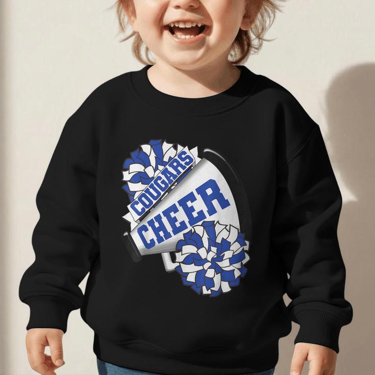 Cougars Cheer Back To School Cheerleading Spirit B Graphic Toddler Sweatshirt Cougars Cheer Back To School Cheerleading Spirit B Graphic Toddler Sweatshirt
