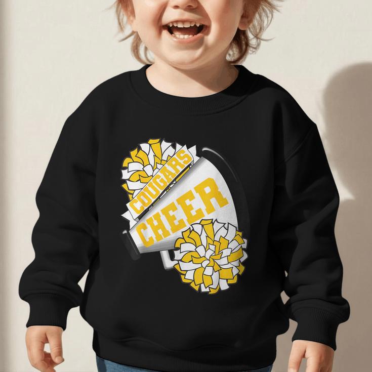 Cougars Cheer Back To School Cheerleading Spirit GY Graphic Toddler Sweatshirt