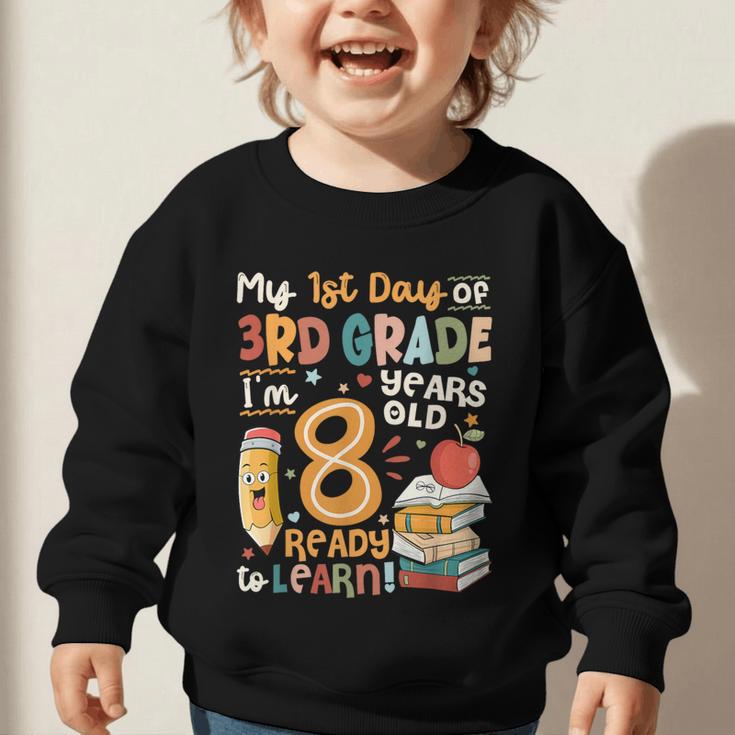Cute My First Day Of 3rd Grade Back To School Boys Girls Graphic Toddler Sweatshirt Cute My First Day Of 3rd Grade Back To School Boys Girls Graphic Toddler Sweatshirt