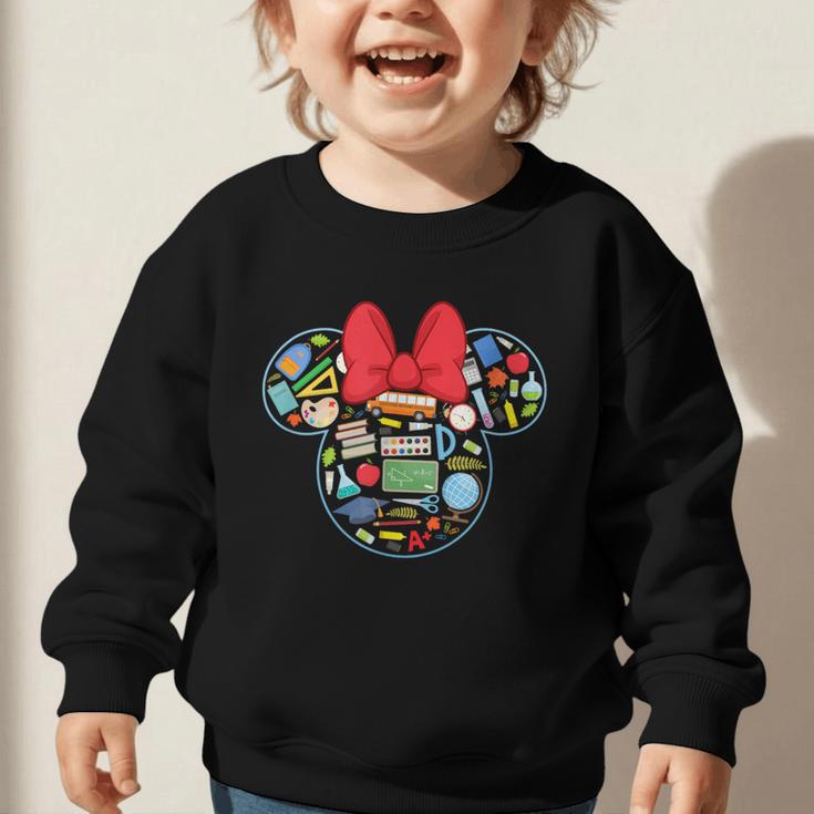 Disney Minnie Mouse Back To School Supplies Face Outline Graphic Toddler Sweatshirt Disney Minnie Mouse Back To School Supplies Face Outline Graphic Toddler Sweatshirt