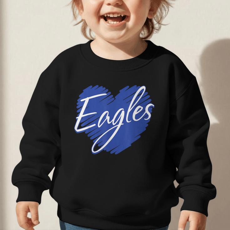 Eagles Heart Back To School Spirit B Graphic Toddler Sweatshirt