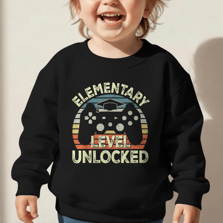 Elementary Level Unlocked Video Game Back To School Boys Graphic Toddler Sweatshirt Elementary Level Unlocked Video Game Back To School Boys Graphic Toddler Sweatshirt