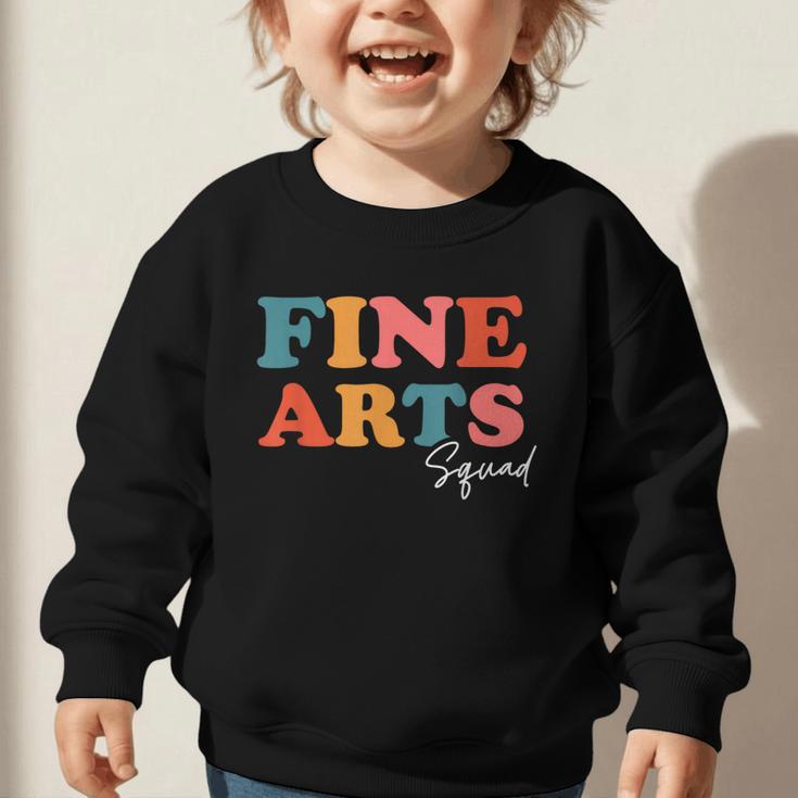 Fine Arts Squad Boho Cute Back To School Fine Arts Graphic Toddler Sweatshirt