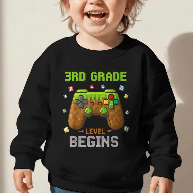 First Day Of 3rd Grade Level Begins Back To School Boy Graphic Toddler Sweatshirt