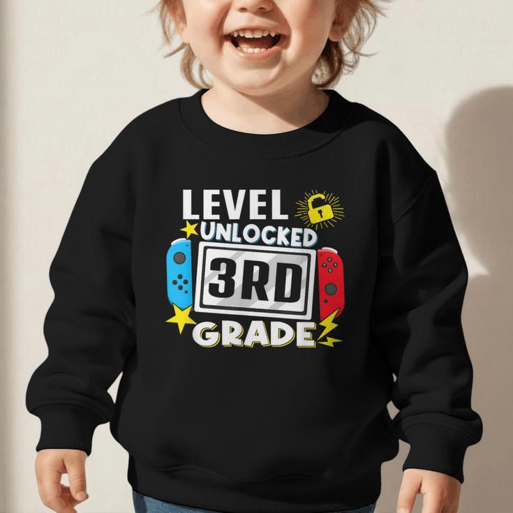 First Day Of 3rd Grade Level Unlocked Game Back To School Graphic Toddler Sweatshirt First Day Of 3rd Grade Level Unlocked Game Back To School Graphic Toddler Sweatshirt