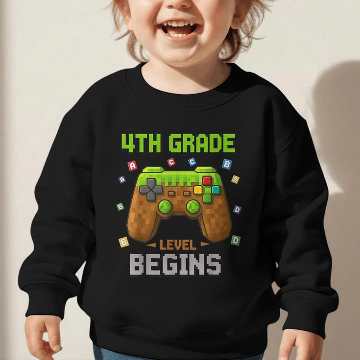 First Day Of 4th Grade Level Begins Back To School Boy Graphic Toddler Sweatshirt First Day Of 4th Grade Level Begins Back To School Boy Graphic Toddler Sweatshirt