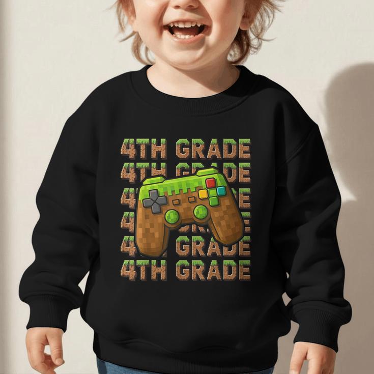 First Day Of 4th Grade Level Begins Back To School Girl Boy Graphic Toddler Sweatshirt First Day Of 4th Grade Level Begins Back To School Girl Boy Graphic Toddler Sweatshirt
