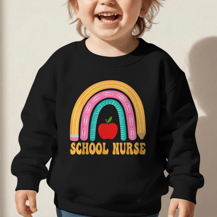 First Day Of School Nurse Back To School Rainbow Pencil Graphic Toddler Sweatshirt First Day Of School Nurse Back To School Rainbow Pencil Graphic Toddler Sweatshirt