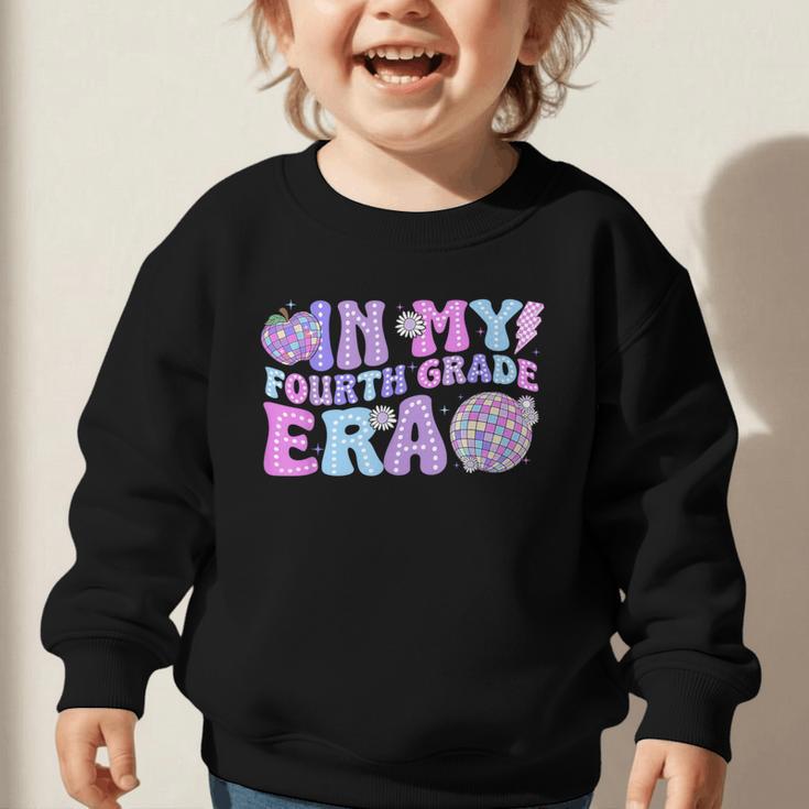 In My Fourth Grade Era Retro Back To School Disco Ball Graphic Toddler Sweatshirt
