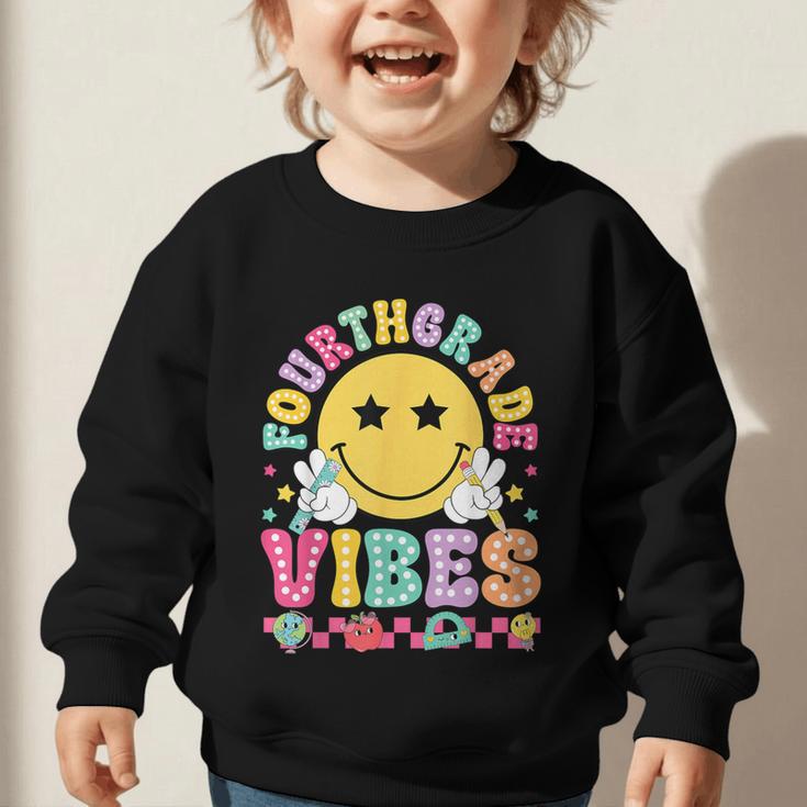 Fourth Grade Vibes Smile Face Back To School Boys Girls Kids Graphic Toddler Sweatshirt Fourth Grade Vibes Smile Face Back To School Boys Girls Kids Graphic Toddler Sweatshirt