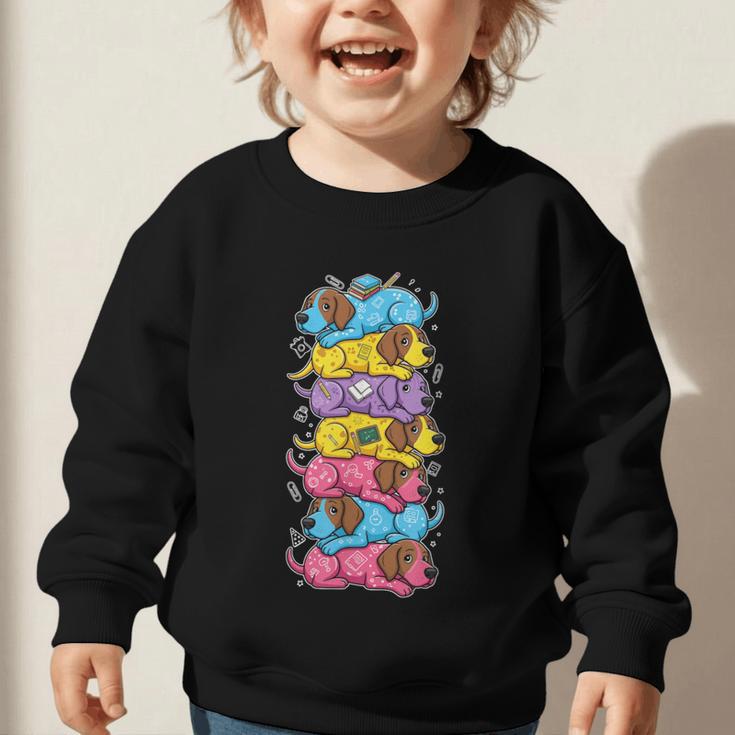 German Shorthaired Pointer Rainbow Back To School Boys Girls Graphic Toddler Sweatshirt German Shorthaired Pointer Rainbow Back To School Boys Girls Graphic Toddler Sweatshirt