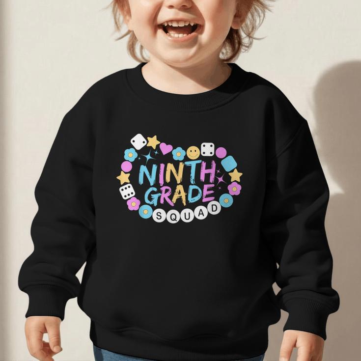 Girls 9th Grade Vibes Back To School Ninth Grade Graphic Toddler Sweatshirt