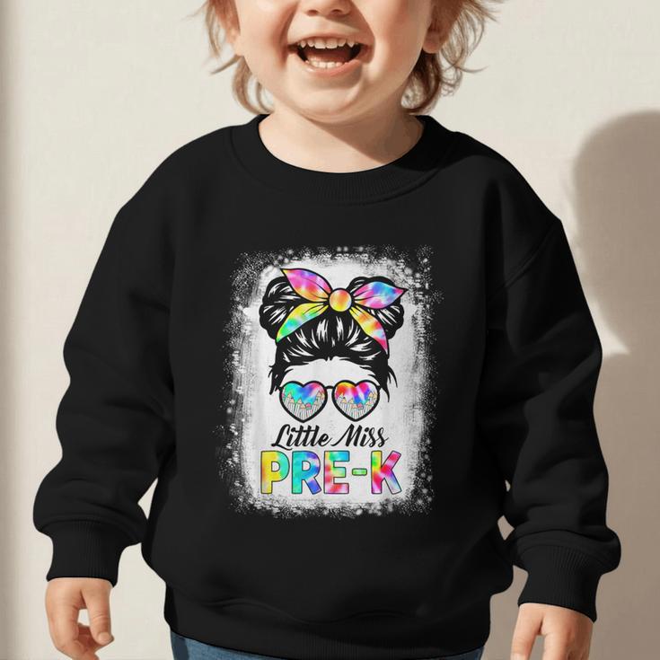 Girls PRE-K Preschool Back To School Cute Little Miss Pre-k Graphic Toddler Sweatshirt