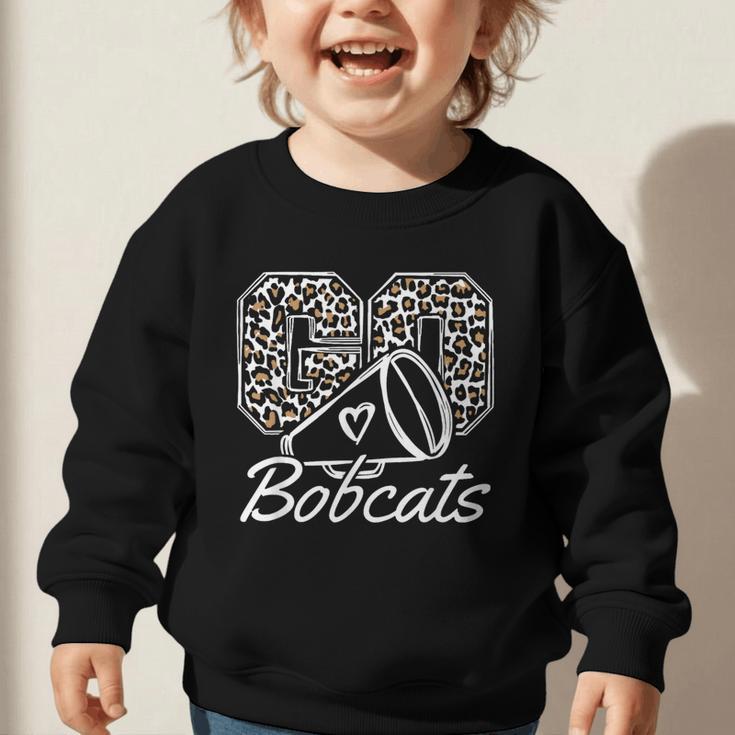 Go Cheer Bobcats High School Spirit Fan Team Back To School Graphic Toddler Sweatshirt