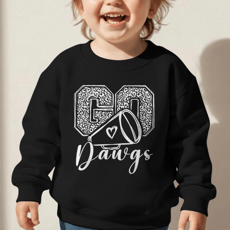 Go Cheer Bulldogs High School Spirit Fan Team Back To School Graphic Toddler Sweatshirt