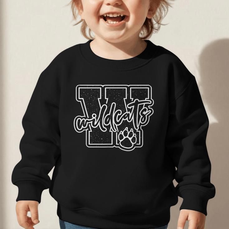 Go Cheer Wildcats High School Spirit Fan Team Back To School Graphic Toddler Sweatshirt Go Cheer Wildcats High School Spirit Fan Team Back To School Graphic Toddler Sweatshirt