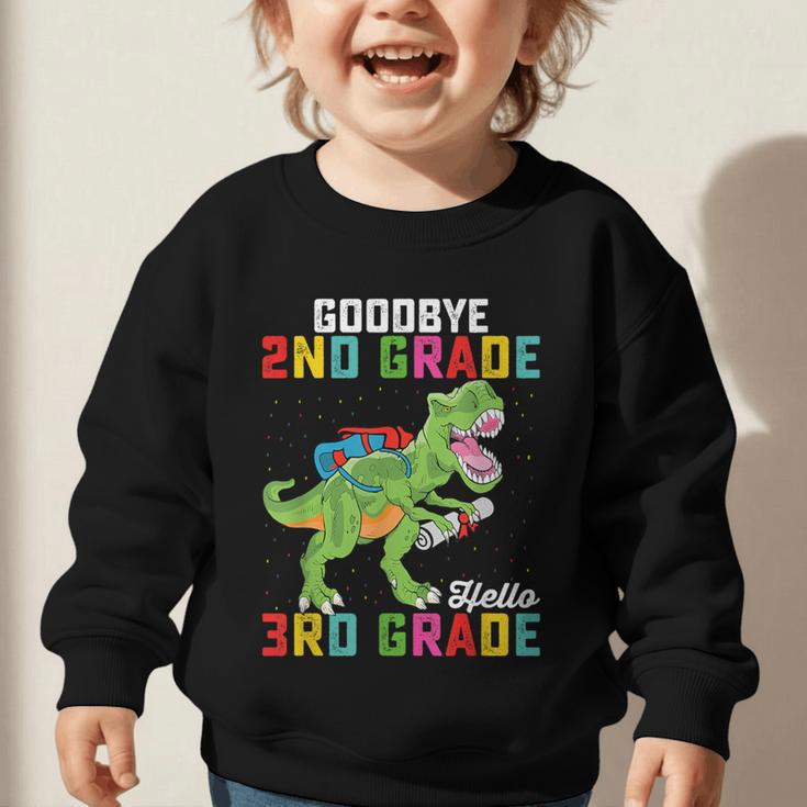 Goodbye 2nd Grade Hello 3rd GradeRex Back To School Graphic Toddler Sweatshirt