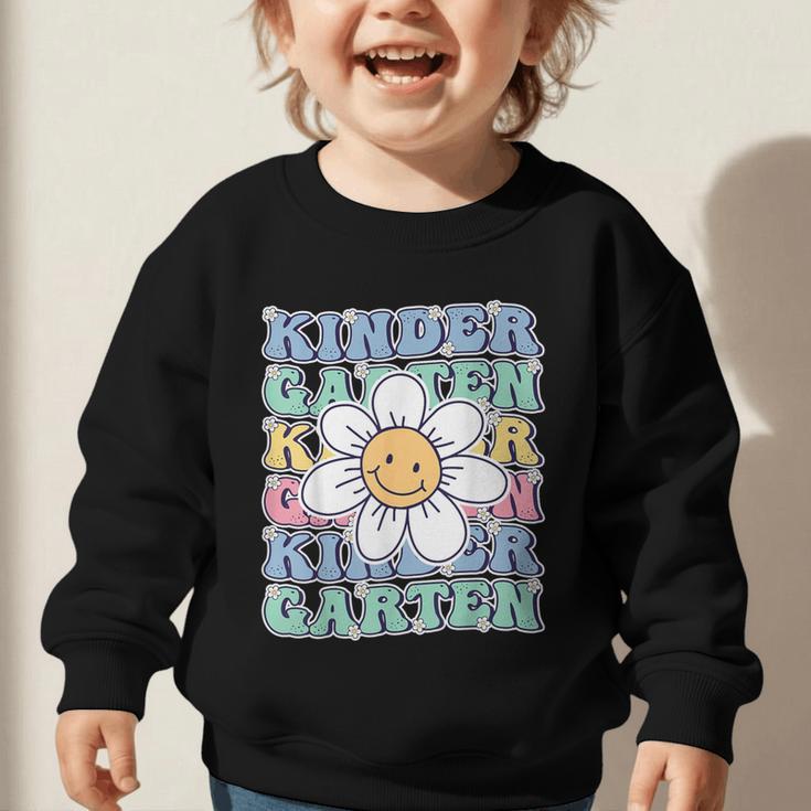 Groovy Kindergarten Back To School First Day Of Kindergarten Graphic Toddler Sweatshirt