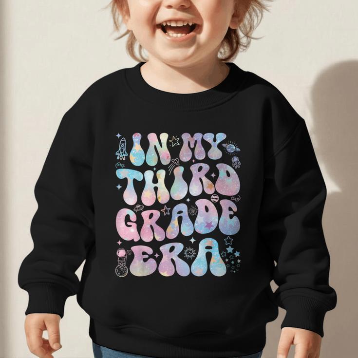 Groovy In My Third Grade Era Tie Dye Kids Boy Back To School Graphic Toddler Sweatshirt Groovy In My Third Grade Era Tie Dye Kids Boy Back To School Graphic Toddler Sweatshirt