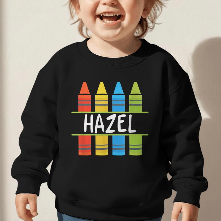 Hazel Crayon Back To School Kids Graphic Toddler Sweatshirt Hazel Crayon Back To School Kids Graphic Toddler Sweatshirt