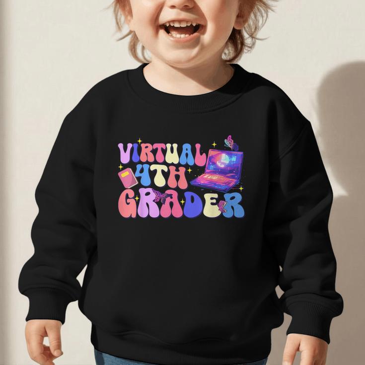 Homeschool 4th Grade Virtual 4th Grader Back To School Graphic Toddler Sweatshirt Homeschool 4th Grade Virtual 4th Grader Back To School Graphic Toddler Sweatshirt