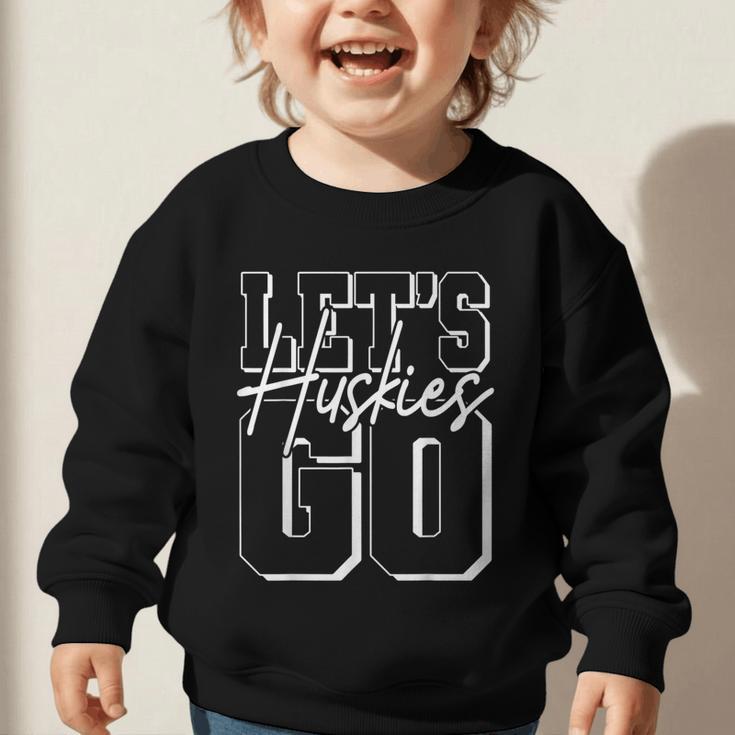 Huskies Back To School Spirit Graphic Toddler Sweatshirt