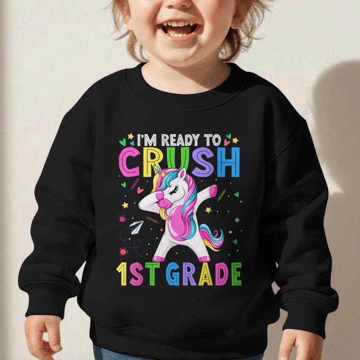 I'm Ready For First Grade Back To School 1st Grade Girls Graphic Toddler Sweatshirt I'm Ready For First Grade Back To School 1st Grade Girls Graphic Toddler Sweatshirt