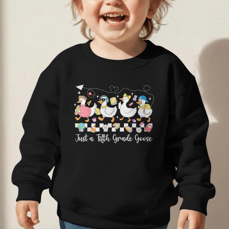 Just A Fifth Grade Goose Back To School Cute Goose 5th Grade Graphic Toddler Sweatshirt Just A Fifth Grade Goose Back To School Cute Goose 5th Grade Graphic Toddler Sweatshirt