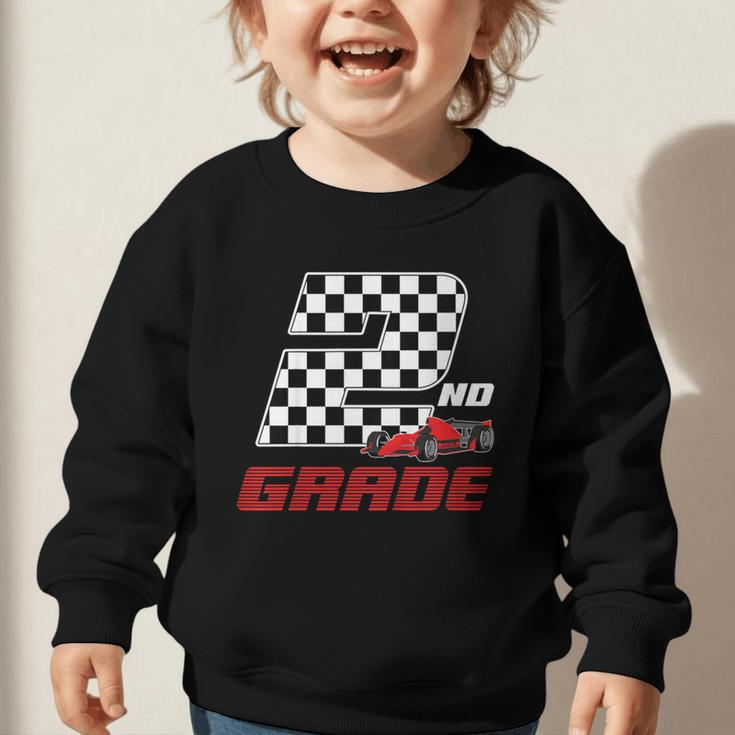 Kids Race Car 2nd Second Grade Boys Cars Lovers Back To School Graphic Toddler Sweatshirt Kids Race Car 2nd Second Grade Boys Cars Lovers Back To School Graphic Toddler Sweatshirt