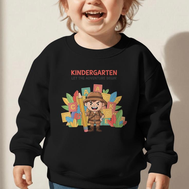 Kindergarten Adventure Explorer Back To School Graphic Toddler Sweatshirt