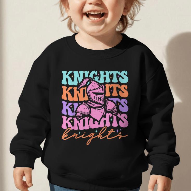 Knights Mascot Back To School Spirit Sports Men Women Groovy Graphic Toddler Sweatshirt Knights Mascot Back To School Spirit Sports Men Women Groovy Graphic Toddler Sweatshirt