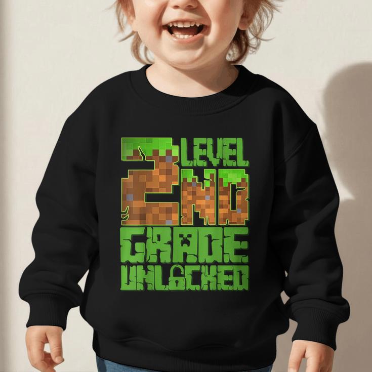 Level 2nd Grade Unlocked Game Pixel Kids Boy Back To School Graphic Toddler Sweatshirt