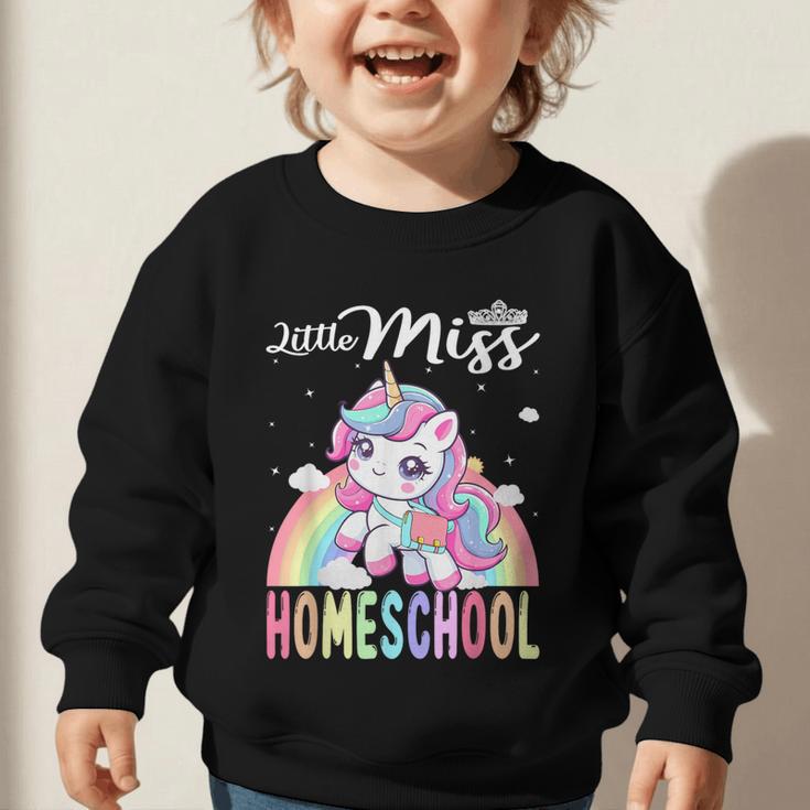 Little Miss Homeschool Back To School Girls Homeschool Graphic Toddler Sweatshirt
