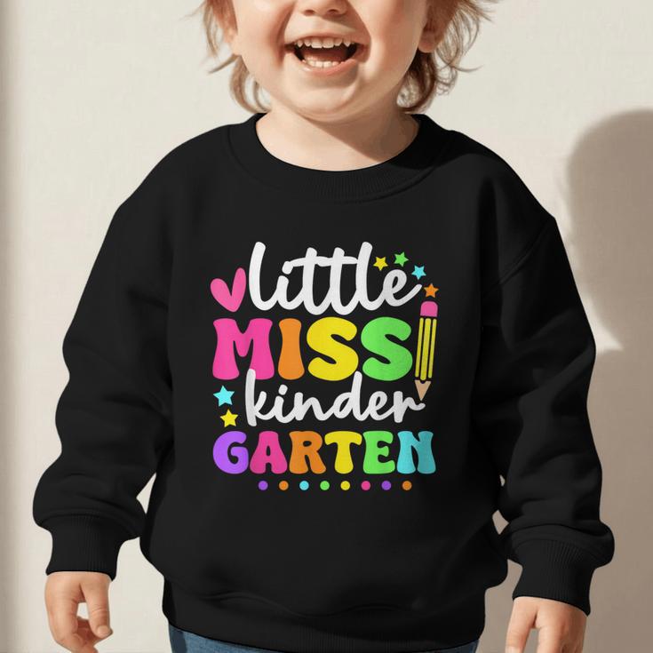 Little Miss Kindergarten Kids Girls Pencil Back To School Graphic Toddler Sweatshirt