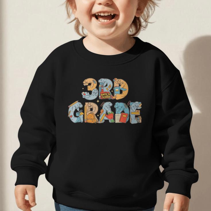 Manatee Third Grade Back To School Kids Boys Girls Graphic Toddler Sweatshirt