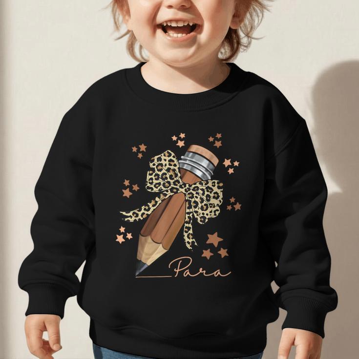 Melanin Pencil Leopard Bow Para Back To School Graphic Toddler Sweatshirt Melanin Pencil Leopard Bow Para Back To School Graphic Toddler Sweatshirt