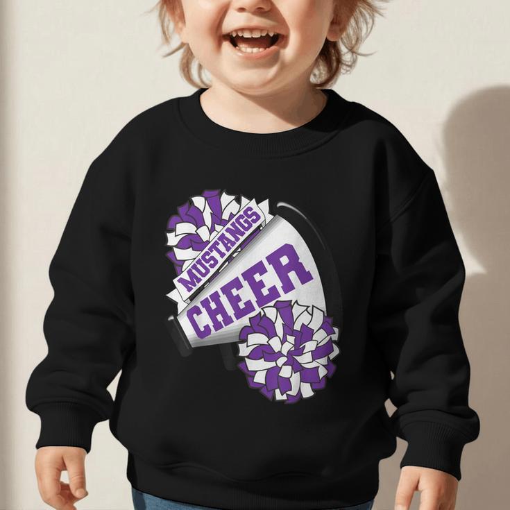 Mustangs Cheer Back To School Cheerleading Spirit P Graphic Toddler Sweatshirt Mustangs Cheer Back To School Cheerleading Spirit P Graphic Toddler Sweatshirt