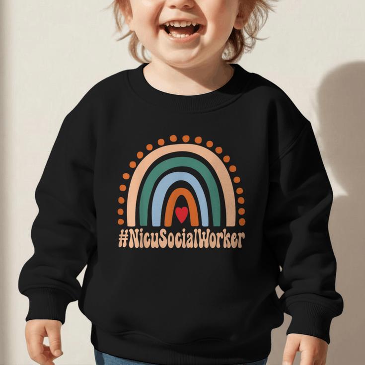 Nicu Social Worker Rainbow Appreciation Day Back To School Graphic Toddler Sweatshirt Nicu Social Worker Rainbow Appreciation Day Back To School Graphic Toddler Sweatshirt