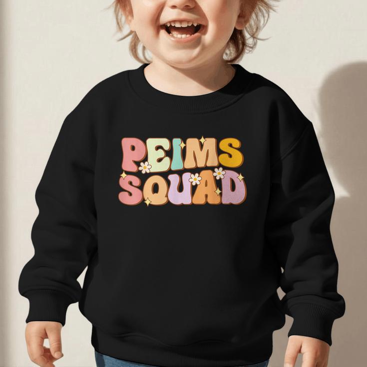 PEIMS Squad Groovy Back To School Women Appreciation Graphic Toddler Sweatshirt PEIMS Squad Groovy Back To School Women Appreciation Graphic Toddler Sweatshirt