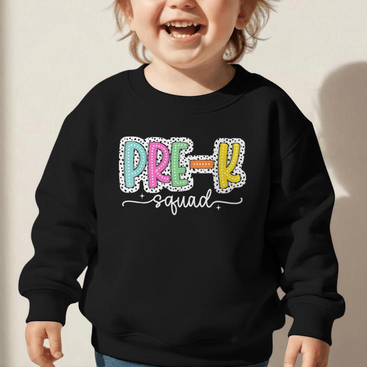 Pre-k Squad Back To School Dalmatian Dots Graphic Toddler Sweatshirt Pre-k Squad Back To School Dalmatian Dots Graphic Toddler Sweatshirt