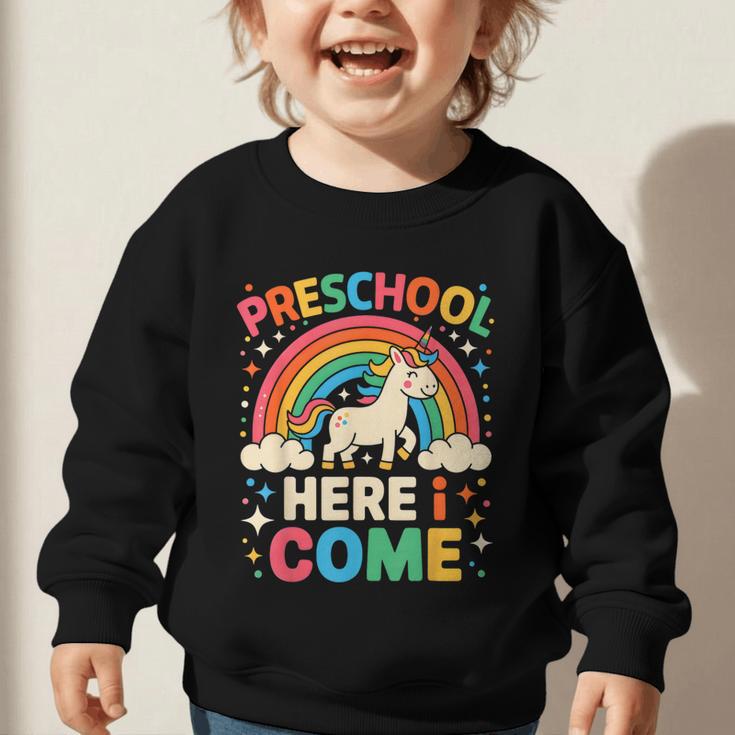 Preschool Here I Come Unicorn Back To School Preschool Girls Graphic Toddler Sweatshirt Preschool Here I Come Unicorn Back To School Preschool Girls Graphic Toddler Sweatshirt