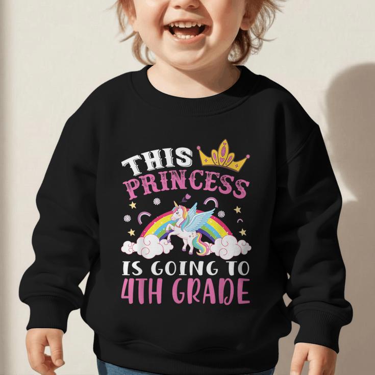 Princess Going To 4th Grade Tee For Girls Back To School Graphic Toddler Sweatshirt Princess Going To 4th Grade Tee For Girls Back To School Graphic Toddler Sweatshirt