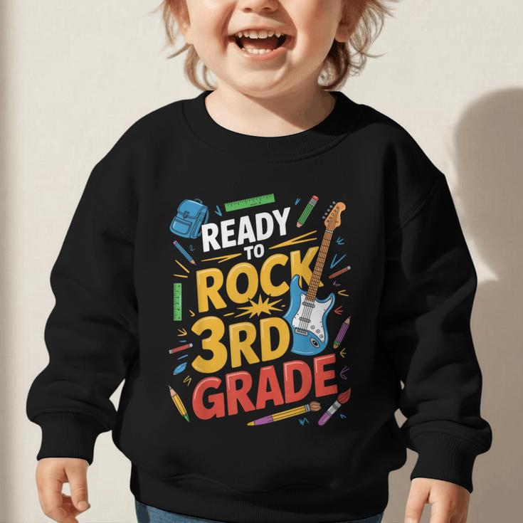 Ready To Rock 3rd Grade Music Back To School Graphic Toddler Sweatshirt